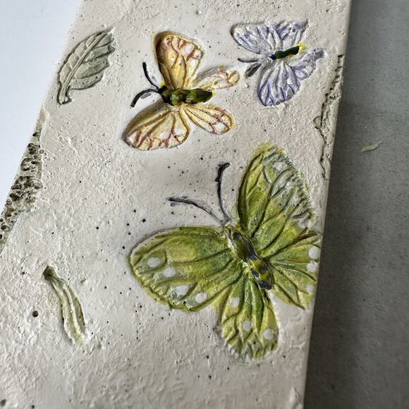 Butterfly Floral Picture Frame 3x4.5" Tabletop Rustic Garden Nature Cottagecore - Picture 9 of 15